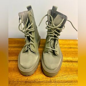 Cute green combat Boots